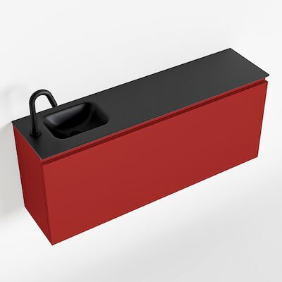 MONDIAZ OLAN 120cm toiletmeubel fire. LEX wastafel urban links 1 kraangat