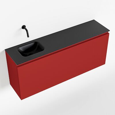 MONDIAZ OLAN 120cm toiletmeubel fire. LEX wastafel urban links geen kraangat