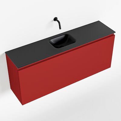MONDIAZ OLAN 120cm toiletmeubel fire. LEX wastafel urban midden geen kraangat