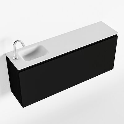 MONDIAZ OLAN 120cm toiletmeubel urban. LEX wastafel talc links 1 kraangat