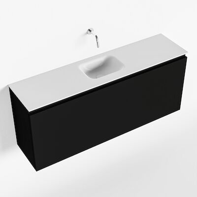 MONDIAZ OLAN 120cm toiletmeubel urban. LEX wastafel talc midden geen kraangat