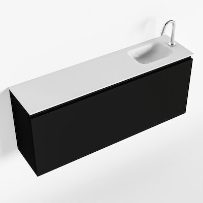 MONDIAZ OLAN 120cm toiletmeubel urban. LEX wastafel talc rechts 1 kraangat