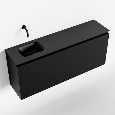 MONDIAZ OLAN 120cm toiletmeubel urban. LEX wastafel urban links geen kraangat