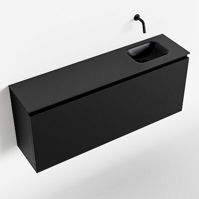 MONDIAZ OLAN 120cm toiletmeubel urban. LEX wastafel urban rechts geen kraangat