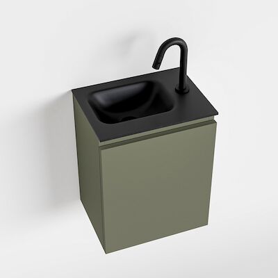 MONDIAZ OLAN 40cm toiletmeubel army. LEX wastafel urban links 1 kraangat