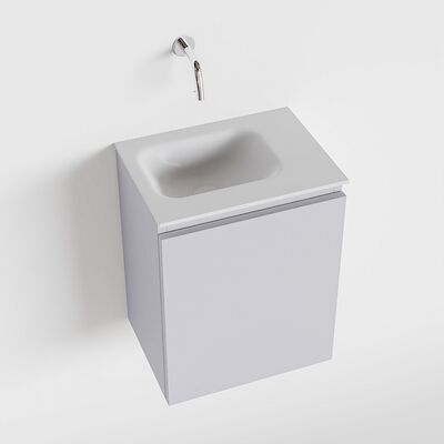 MONDIAZ OLAN 40cm toiletmeubel cale. LEX wastafel talc links geen kraangat