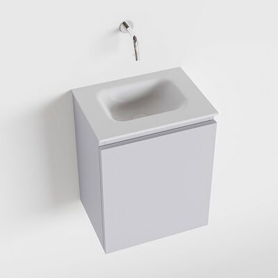 MONDIAZ OLAN 40cm toiletmeubel cale. LEX wastafel talc midden geen kraangat