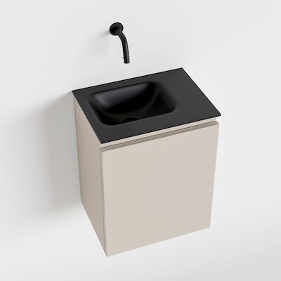 MONDIAZ OLAN 40cm toiletmeubel linen. LEX wastafel urban links geen kraangat
