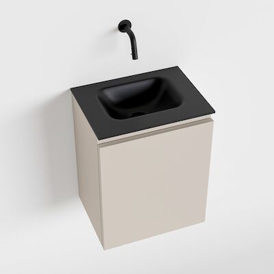 MONDIAZ OLAN 40cm toiletmeubel linen. LEX wastafel urban midden geen kraangat