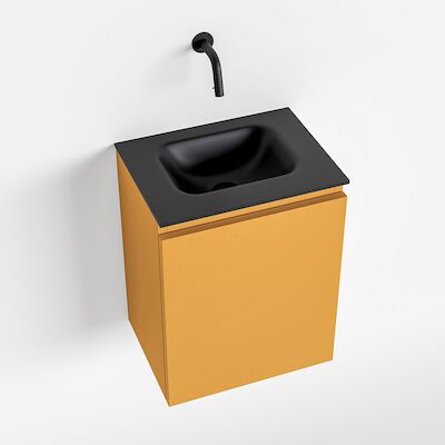 MONDIAZ OLAN 40cm toiletmeubel ocher. LEX wastafel urban midden geen kraangat