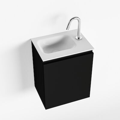 MONDIAZ OLAN 40cm toiletmeubel urban. LEX wastafel talc links 1 kraangat
