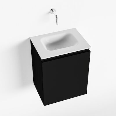 MONDIAZ OLAN 40cm toiletmeubel urban. LEX wastafel talc midden geen kraangat
