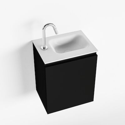 MONDIAZ OLAN 40cm toiletmeubel urban. LEX wastafel talc rechts 1 kraangat