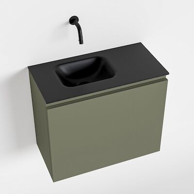 MONDIAZ OLAN 60cm toiletmeubel army. LEX wastafel urban links geen kraangat