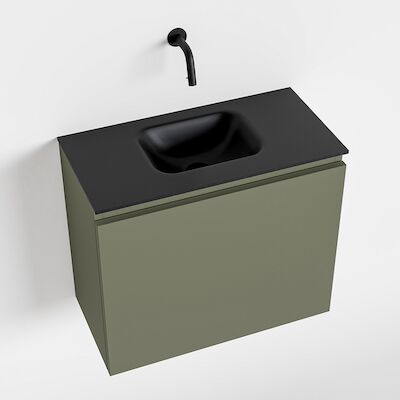 MONDIAZ OLAN 60cm toiletmeubel army. LEX wastafel urban midden geen kraangat