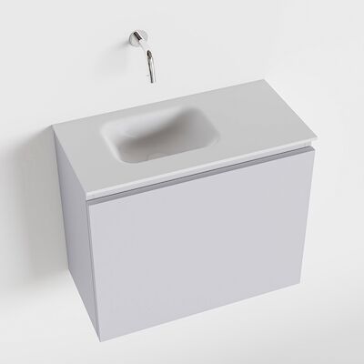 MONDIAZ OLAN 60cm toiletmeubel cale. LEX wastafel talc links geen kraangat