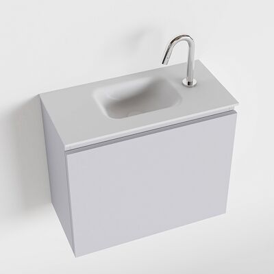 MONDIAZ OLAN 60cm toiletmeubel cale. LEX wastafel talc midden 1 kraangat