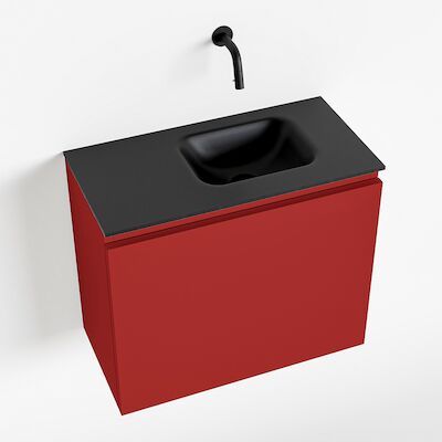 MONDIAZ OLAN 60cm toiletmeubel fire. LEX wastafel urban rechts geen kraangat