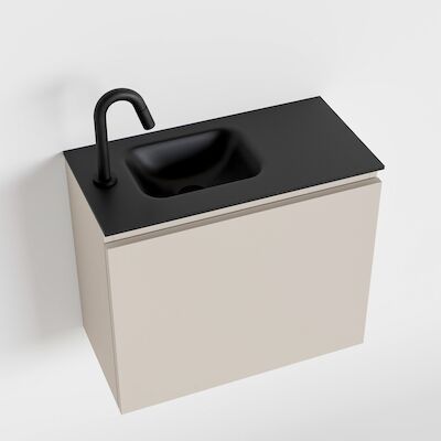 MONDIAZ OLAN 60cm toiletmeubel linen. LEX wastafel urban links 1 kraangat