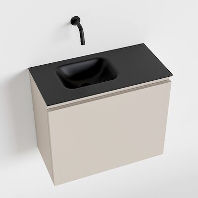 MONDIAZ OLAN 60cm toiletmeubel linen. LEX wastafel urban links geen kraangat