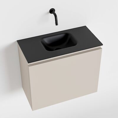 MONDIAZ OLAN 60cm toiletmeubel linen. LEX wastafel urban midden geen kraangat