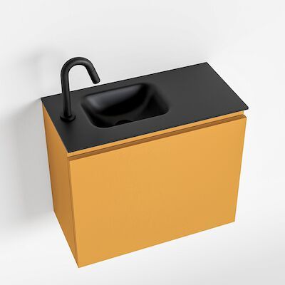 MONDIAZ OLAN 60cm toiletmeubel ocher. LEX wastafel urban links 1 kraangat