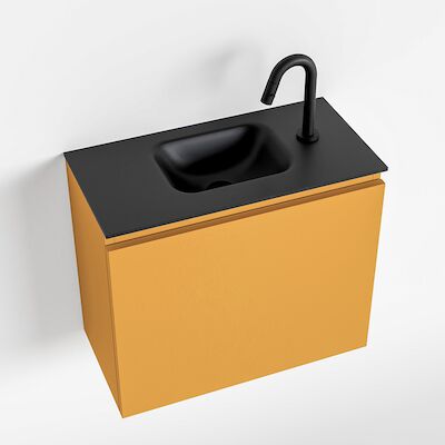 MONDIAZ OLAN 60cm toiletmeubel ocher. LEX wastafel urban midden 1 kraangat