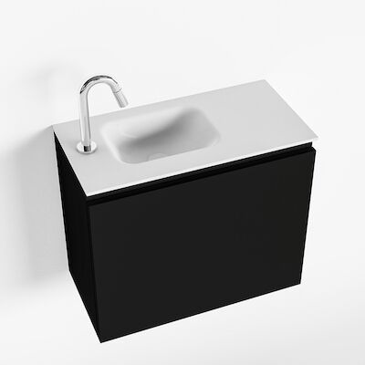 MONDIAZ OLAN 60cm toiletmeubel urban. LEX wastafel talc links 1 kraangat