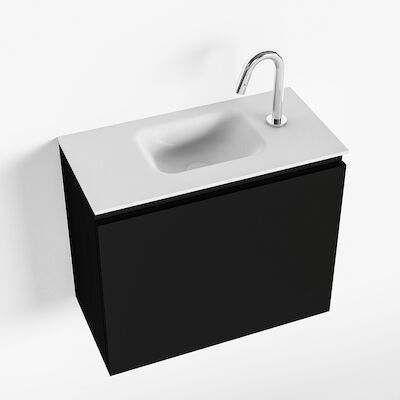 MONDIAZ OLAN 60cm toiletmeubel urban. LEX wastafel talc midden 1 kraangat