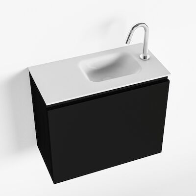 MONDIAZ OLAN 60cm toiletmeubel urban. LEX wastafel talc rechts 1 kraangat