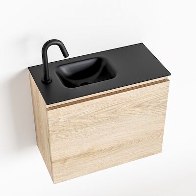 MONDIAZ OLAN 60cm toiletmeubel washed_oak. LEX wastafel urban links 1 kraangat
