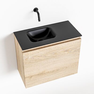MONDIAZ OLAN 60cm toiletmeubel washed_oak. LEX wastafel urban links geen kraangat