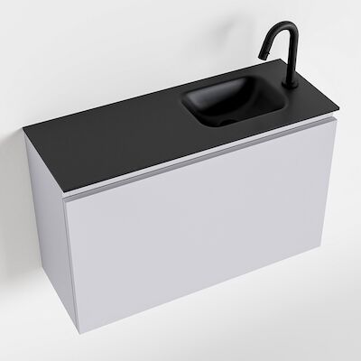 MONDIAZ OLAN 80cm toiletmeubel cale. LEX wastafel urban rechts 1 kraangat