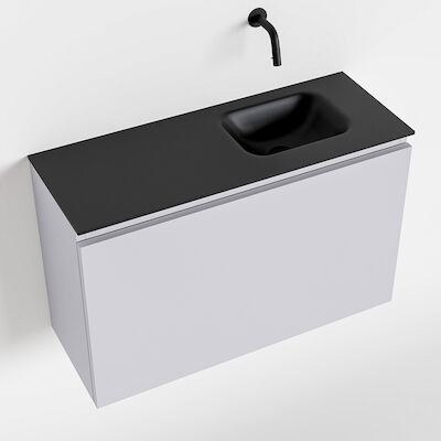 MONDIAZ OLAN 80cm toiletmeubel cale. LEX wastafel urban rechts geen kraangat