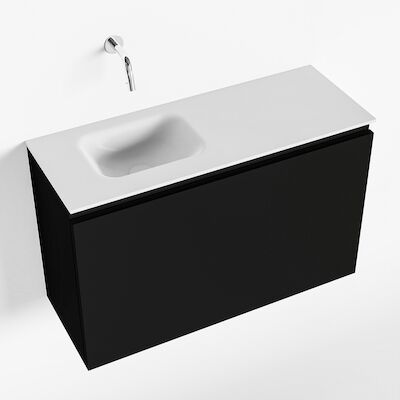 MONDIAZ OLAN 80cm toiletmeubel urban. LEX wastafel talc links geen kraangat