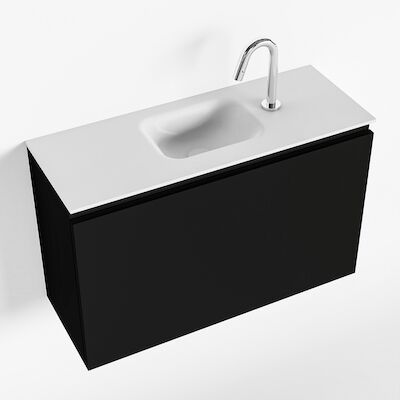 MONDIAZ OLAN 80cm toiletmeubel urban. LEX wastafel talc midden 1 kraangat