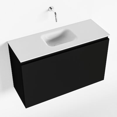 MONDIAZ OLAN 80cm toiletmeubel urban. LEX wastafel talc midden geen kraangat