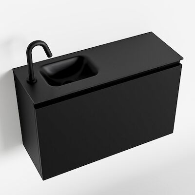 MONDIAZ OLAN 80cm toiletmeubel urban. LEX wastafel urban links 1 kraangat