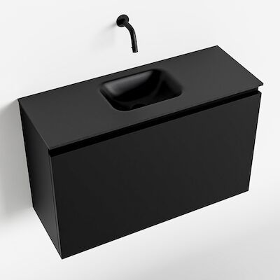 MONDIAZ OLAN 80cm toiletmeubel urban. LEX wastafel urban midden geen kraangat