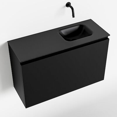 MONDIAZ OLAN 80cm toiletmeubel urban. LEX wastafel urban rechts geen kraangat
