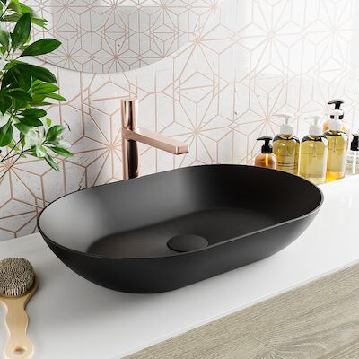 MONDIAZ ONNI Waskom solid surface 55cm kleur Urban / Urban