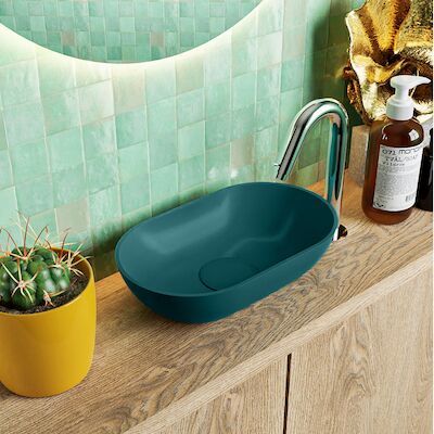 MONDIAZ POOLE solid surface opzetkom kleur Smag | Smag. Afmeting 30x18x8cm