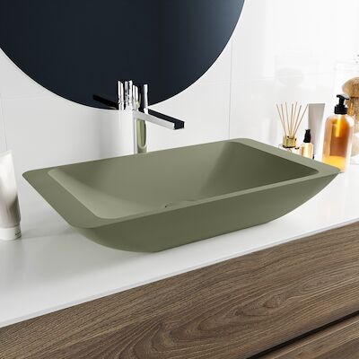 MONDIAZ TOPI Waskom solid surface 60cm kleur Army / Army