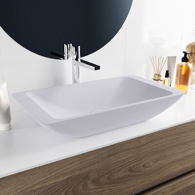 MONDIAZ TOPI Waskom solid surface 60cm kleur Cale / Cale