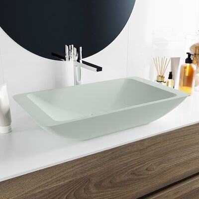 MONDIAZ TOPI Waskom solid surface 60cm kleur Greey / Greey