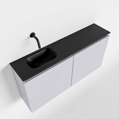 MONDIAZ TURE 100cm toiletmeubel cale. EDEN wastafel urban links geen kraangat