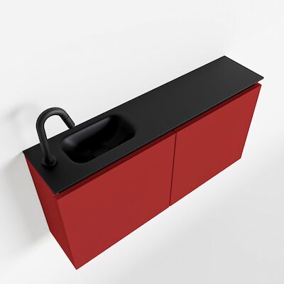 MONDIAZ TURE 100cm toiletmeubel fire. EDEN wastafel urban links 1 kraangat
