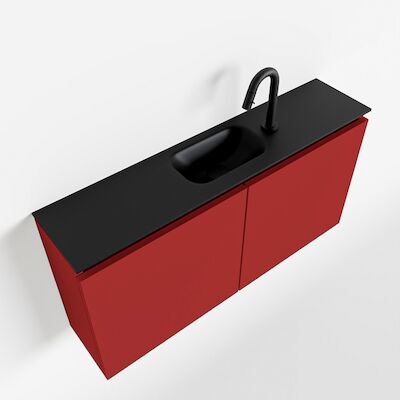 MONDIAZ TURE 100cm toiletmeubel fire. EDEN wastafel urban midden 1 kraangat