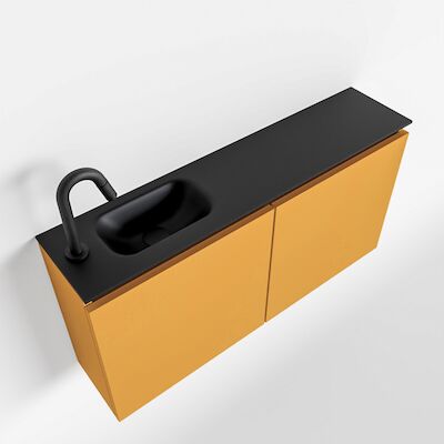 MONDIAZ TURE 100cm toiletmeubel ocher. EDEN wastafel urban links 1 kraangat