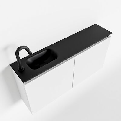 MONDIAZ TURE 100cm toiletmeubel talc. EDEN wastafel urban links 1 kraangat